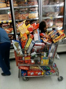 grocery cart full